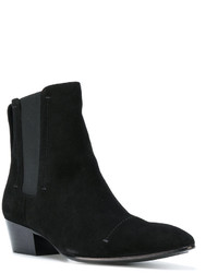 Bottines chelsea en daim noires Rochas