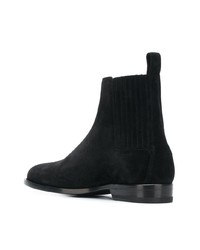 Bottines chelsea en daim noires Saint Laurent