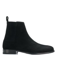 Bottines chelsea en daim noires Saint Laurent