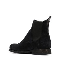 Bottines chelsea en daim noires Pantanetti