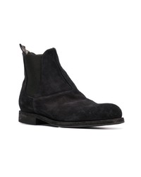 Bottines chelsea en daim noires Pantanetti