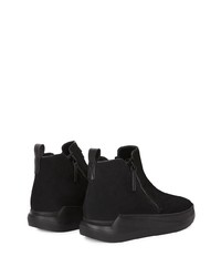 Bottines chelsea en daim noires Giuseppe Zanotti