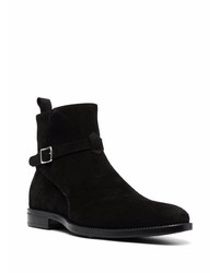 Bottines chelsea en daim noires Scarosso