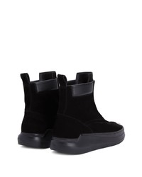 Bottines chelsea en daim noires Giuseppe Zanotti