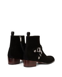 Bottines chelsea en daim noires Giuseppe Zanotti