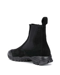 Bottines chelsea en daim noires Stone Island Shadow Project