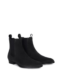 Bottines chelsea en daim noires Giuseppe Zanotti