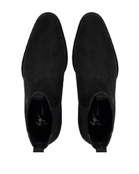 Bottines chelsea en daim noires Giuseppe Zanotti