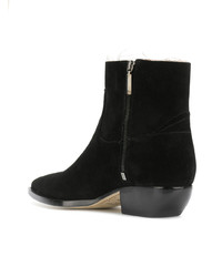 Bottines chelsea en daim noires Saint Laurent