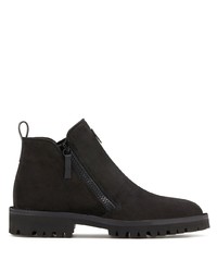 Bottines chelsea en daim noires Giuseppe Zanotti