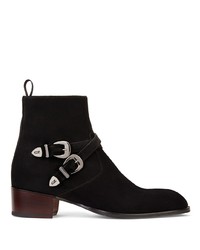 Bottines chelsea en daim noires Giuseppe Zanotti