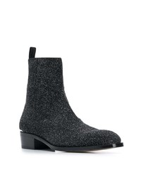 Bottines chelsea en daim noires Alexander McQueen