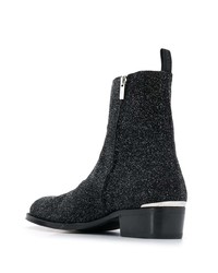 Bottines chelsea en daim noires Alexander McQueen