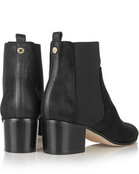 Bottines chelsea en daim noires Jimmy Choo