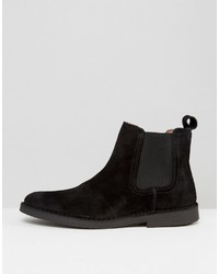 Bottines chelsea en daim noires Selected