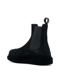 Bottines chelsea en daim noires Alexander McQueen