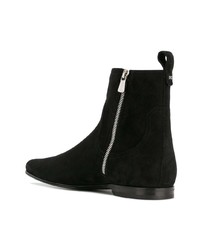 Bottines chelsea en daim noires Dolce & Gabbana