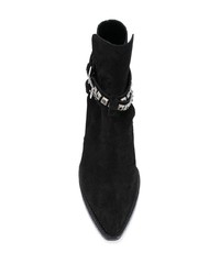 Bottines chelsea en daim noires Amiri