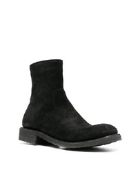 Bottines chelsea en daim noires Del Carlo