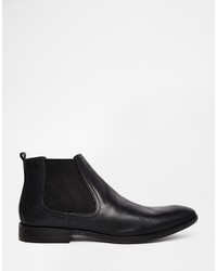 Bottines chelsea en daim noires Base London