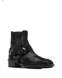 Bottines chelsea en daim noires Jimmy Choo