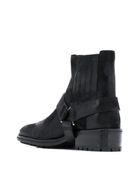 Bottines chelsea en daim noires Jimmy Choo