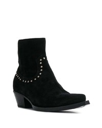 Bottines chelsea en daim noires Saint Laurent