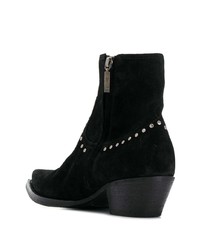 Bottines chelsea en daim noires Saint Laurent