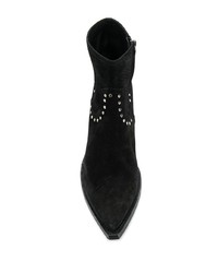 Bottines chelsea en daim noires Saint Laurent