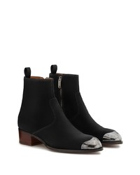 Bottines chelsea en daim noires Giuseppe Zanotti