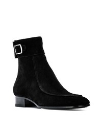 Bottines chelsea en daim noires Saint Laurent