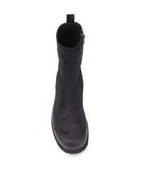 Bottines chelsea en daim noires Ann Demeulemeester