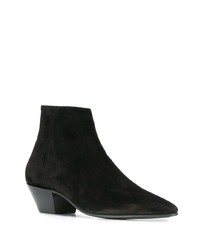 Bottines chelsea en daim noires Saint Laurent