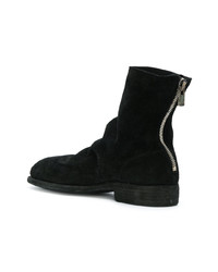 Bottines chelsea en daim noires Guidi