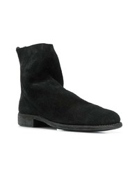 Bottines chelsea en daim noires Guidi