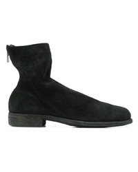 Bottines chelsea en daim noires Guidi