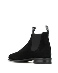 Bottines chelsea en daim noires R.M. Williams