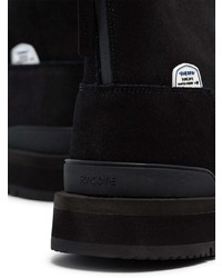 Bottines chelsea en daim noires Suicoke