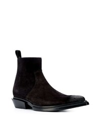 Bottines chelsea en daim noires Balenciaga