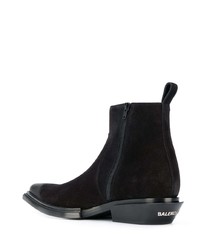 Bottines chelsea en daim noires Balenciaga