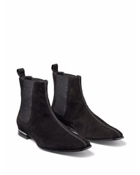 Bottines chelsea en daim noires Jimmy Choo