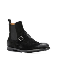 Bottines chelsea en daim noires Church's