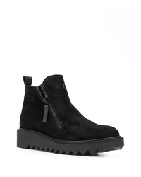 Bottines chelsea en daim noires Giuseppe Zanotti