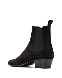 Bottines chelsea en daim noires Saint Laurent