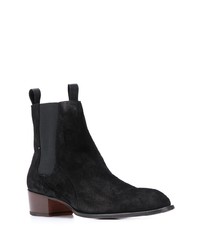 Bottines chelsea en daim noires Giuseppe Zanotti