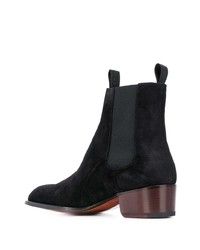 Bottines chelsea en daim noires Giuseppe Zanotti