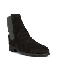 Bottines chelsea en daim noires Guidi