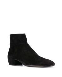 Bottines chelsea en daim noires Saint Laurent