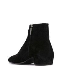 Bottines chelsea en daim noires Saint Laurent