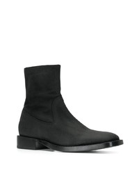 Bottines chelsea en daim noires Ann Demeulemeester